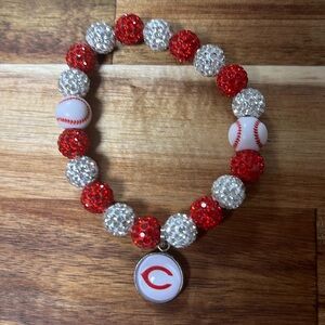 COPY - Cincinnati Reds baseball bracelet